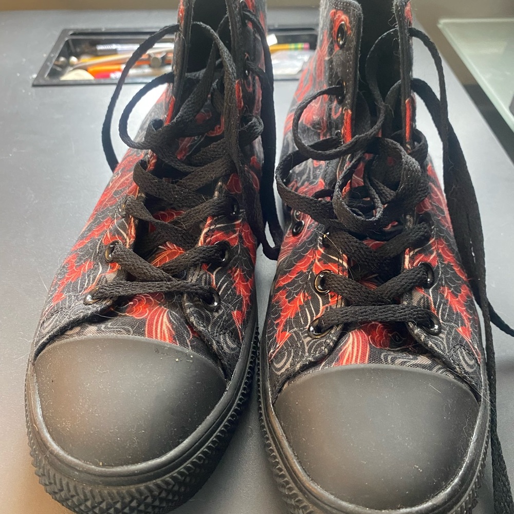 Japanese Koi Patterns Hightops - Picture 2 of 3